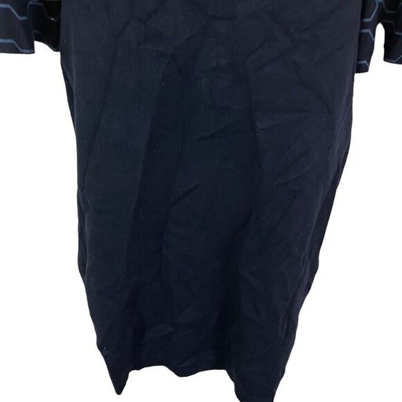 Dressbarn Barn Womens Navy Bell Sleeve Sweater Midi Dress Scalloped Neck sz S - Picture 6 of 16